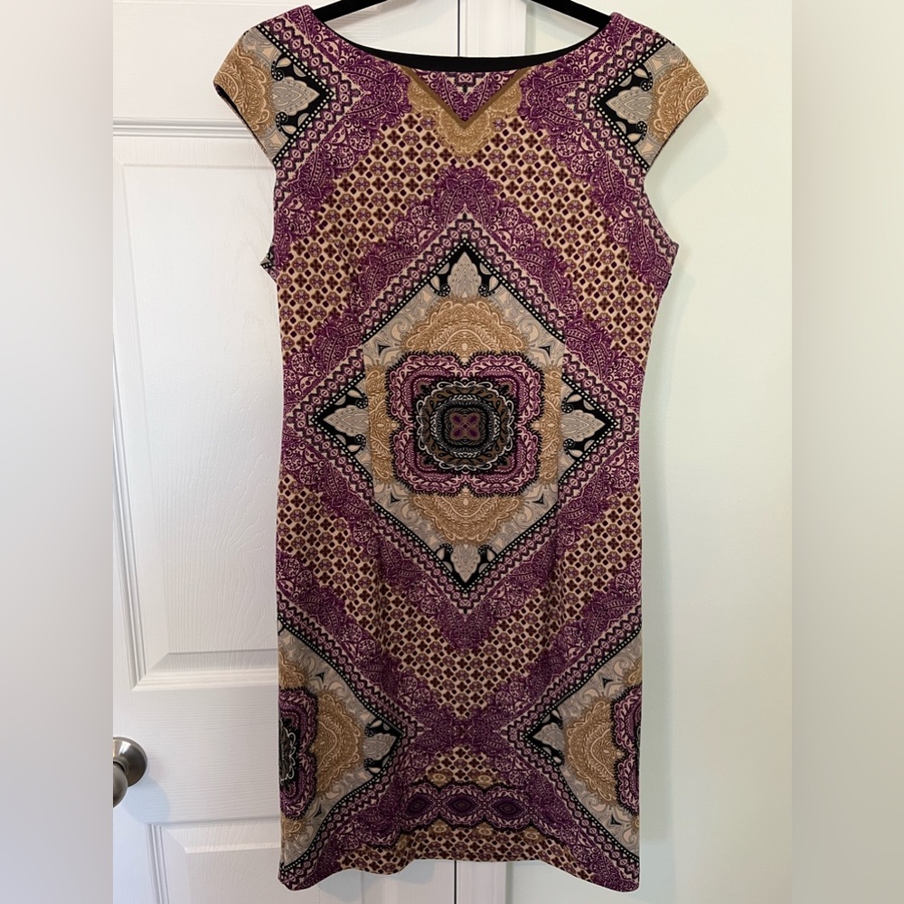 Maggy London Geometric Dress Size 8 Fully Lined